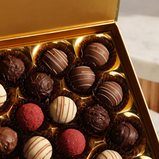 Bateel Palm Chocolate Truffles Box | Bright Essence Flower Vase