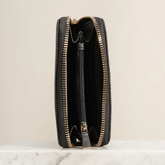 Guess Laurel Ii Slg Black Medium Zip Around Wallet