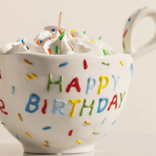 Done By SHK Happy Birthday Mug Cake Candle