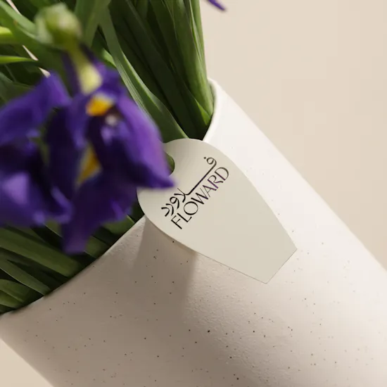 Blue Iris Petal Whisper Vase