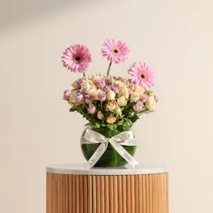 Pastel Colors Whispers Flowers Vase