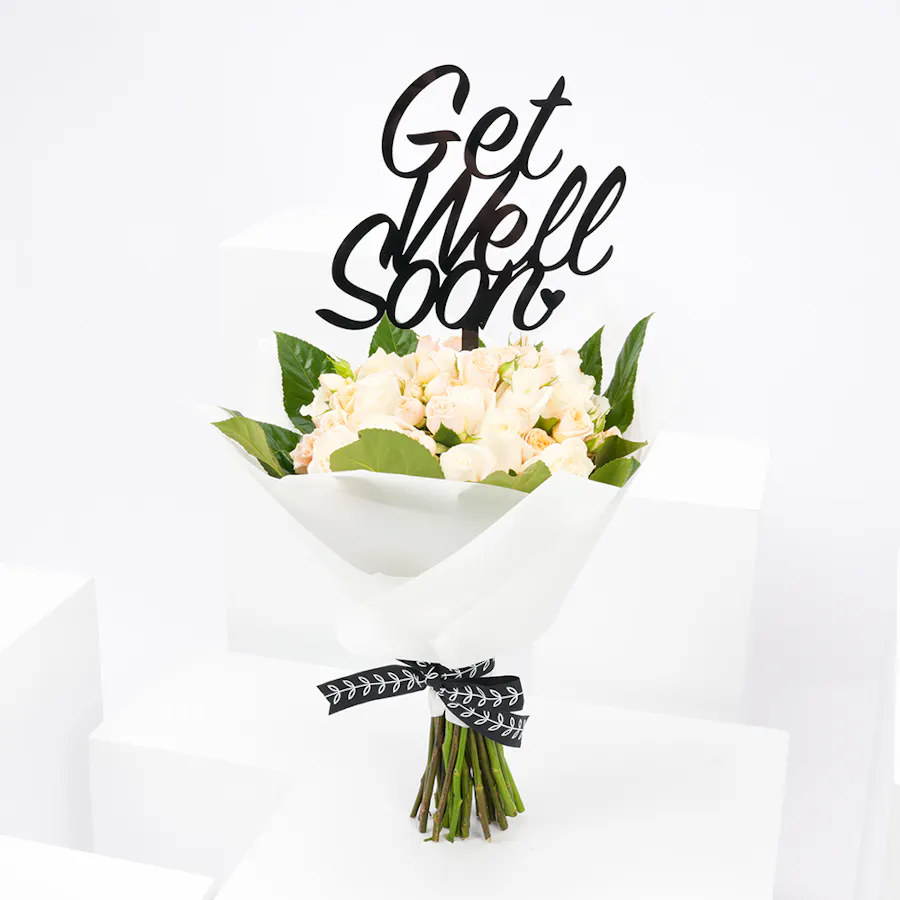 White Wellness Roses | White Wrap  4