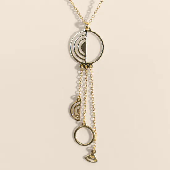 Siran by Iram Half Moon Gold Necklace