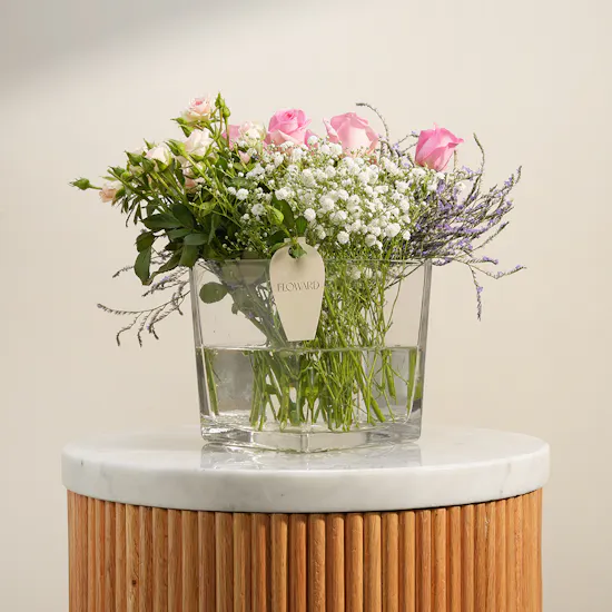 Blush Horizon Flower Vase