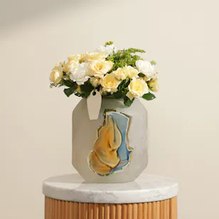 Golden Hour Blooms Flower Vase Golden Hour Blooms Flower Vase