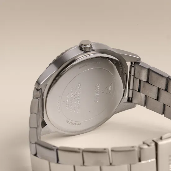 Guess Silver Round Analog Men's Watch