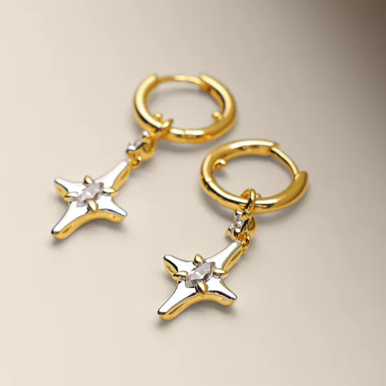 Velvet Desert Sparkle Slim Hoop Earrings