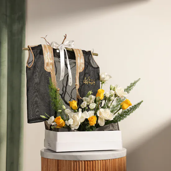 Belovedone Personalized Baby Boy Bisht | Elegant Flowers Arrangement