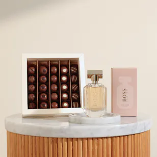 Hugo Boss The Scent for Her EDP | Ghazl Chocolatier Chocolate Box