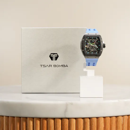 Tsar Bomba Neutron Limited Edition Blue Carbon Fiber Men's Watch