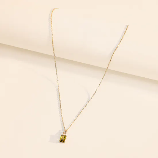 Midad August Green Peridot Necklace