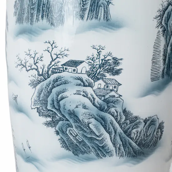 Traditional White Chinese Landscape Vase 180 CM