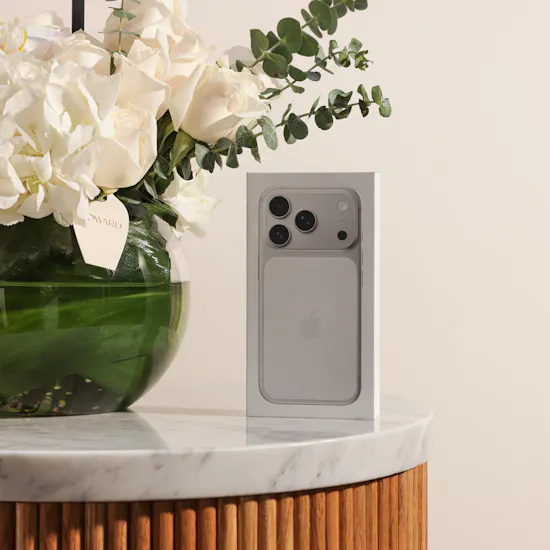 Apple iPhone 17 Pro Silver 256GB | Joyful White Birthday Flower Vase