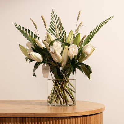 Happiness Vase | White Flowers