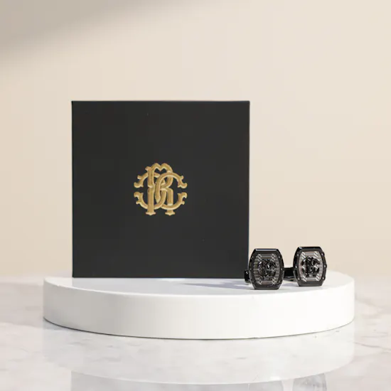 Roberto Cavalli Black and Gun Cufflinks