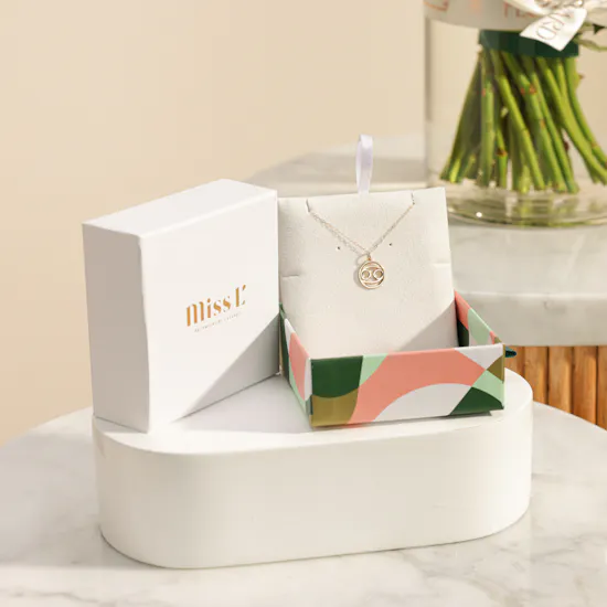 Miss L' by L'azurde Zodiac Sign Necklace | Graceful Flowers Vase