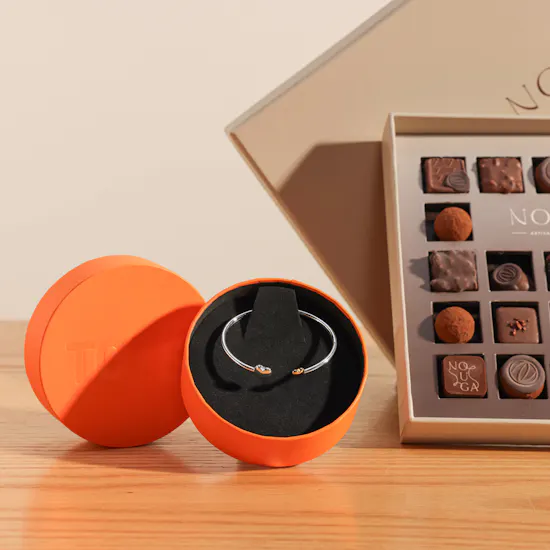 Tous My Other Half Two Tone Heart Bangle | Nouga Happy Birthday Bonbon Chocolate Box