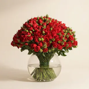 Romantic Red Baby Rose Vase Romantic Red Baby Rose Vase