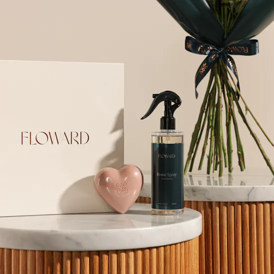 Floward Home Spray and Heart Soap Gift Set | Radiant Flowers