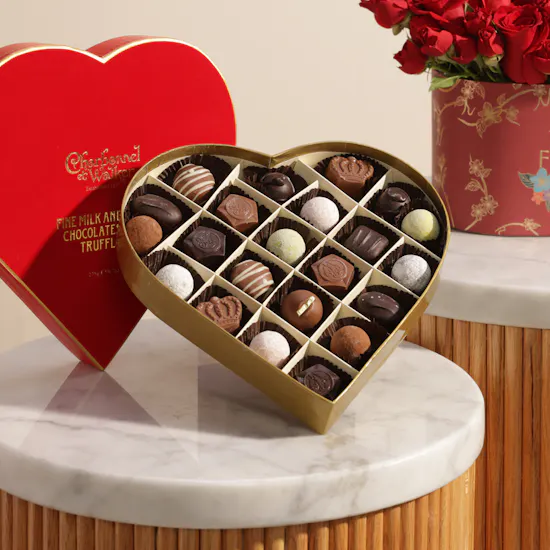 Charbonnel et Walker Heart Truffle Chocolate Box | Red Muse Flowers