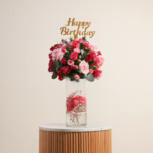 Birthday Flowers Vase