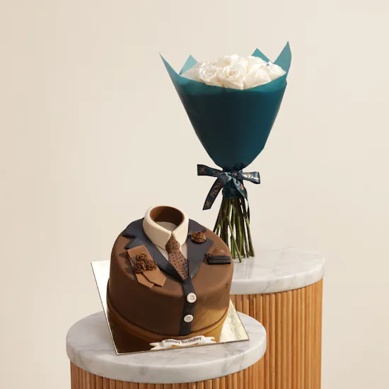 Floward Mr. Dapper Birthday Cake | Soft Flowers
