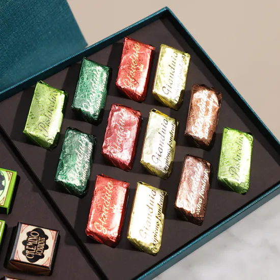 Venchi Murrine Cremino and Gianduiotto Chocolates Blue Gift Box
