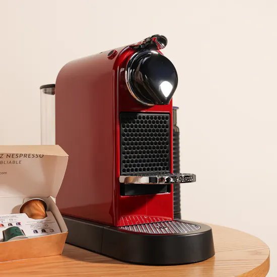 Nespresso Citiz & Milk Cherry Red Coffee Machine | Congratulation Flowers