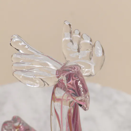 Floward Glass Giraffe Crafts Vase | Pink