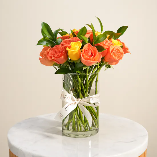 Floward Card | Golden Celebration Flower Vase
