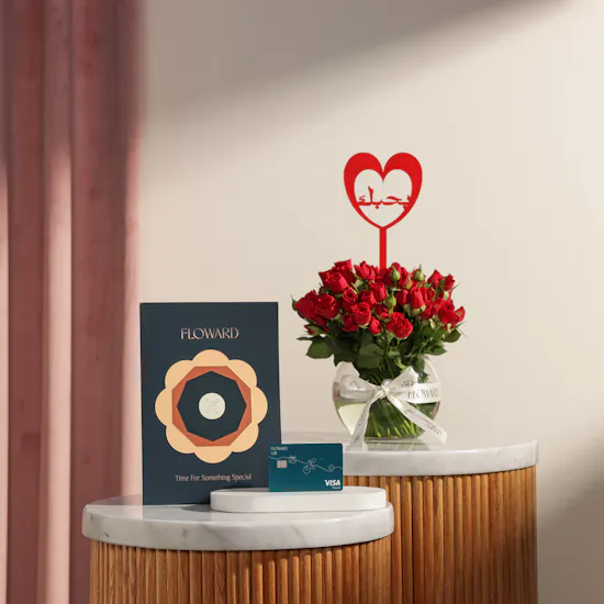 Floward Card 100 KWD | I Love You Flowers