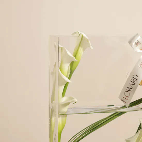 Charm White Calla Vase