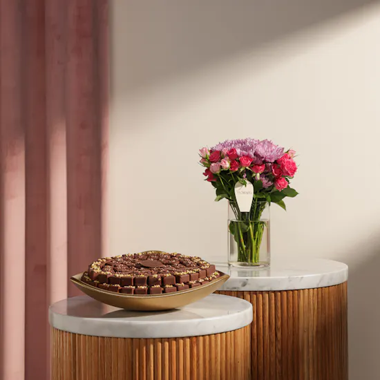 Soucolat Golden Triangle Chocolate Tray | Velvet Joy Flowers