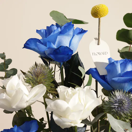 Blue Forest Flower Vase