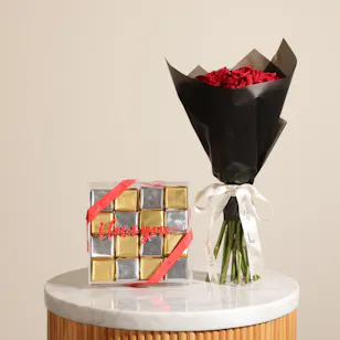Ghazl I Love You Chocolate Box | Embrace Red Roses Bouquet