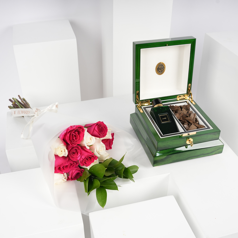 Saad Bashammakh Green Box | Fuchsia Rose