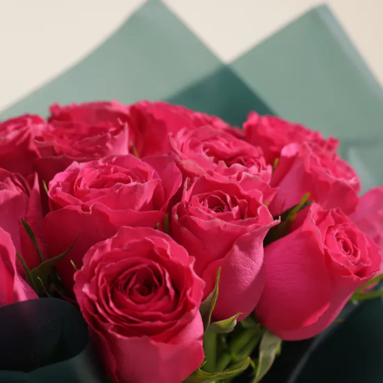 Spark of Joy Fuchsia Roses Bouquet