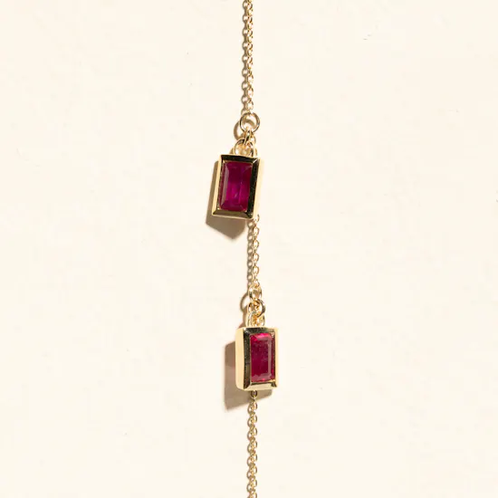 Siran by Iram Beautiful Ruby Gold Bracelet