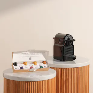 Nespresso Inissia Black Coffee Machine with Capsules 