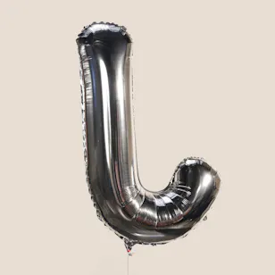 Floward Silver Large Letter J Balloon