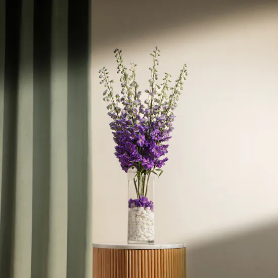 Purple Delphinium Vase