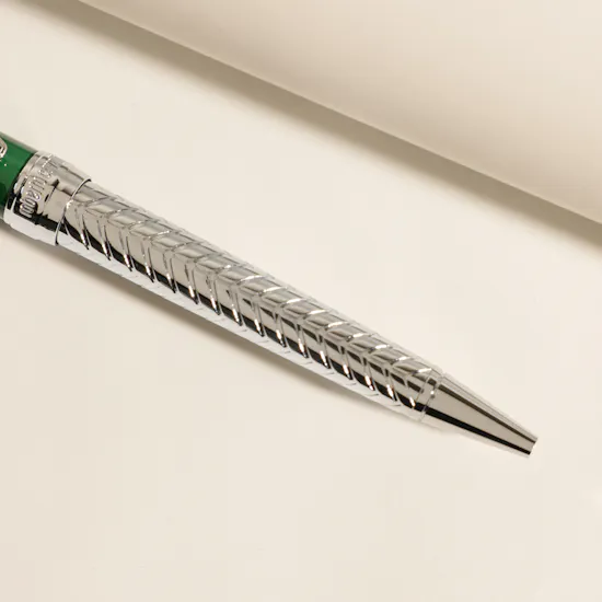 Roberto Cavalli Silver & Green Writing Pen