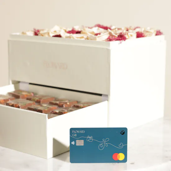 Floward Card 50 BHD | Floward Chocolates and Preserved Roses