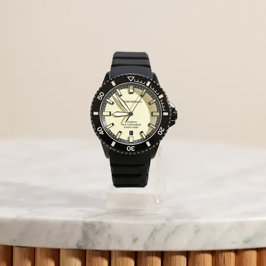 Emporio Armani Sea Explorer Automatic Black Watch for Men