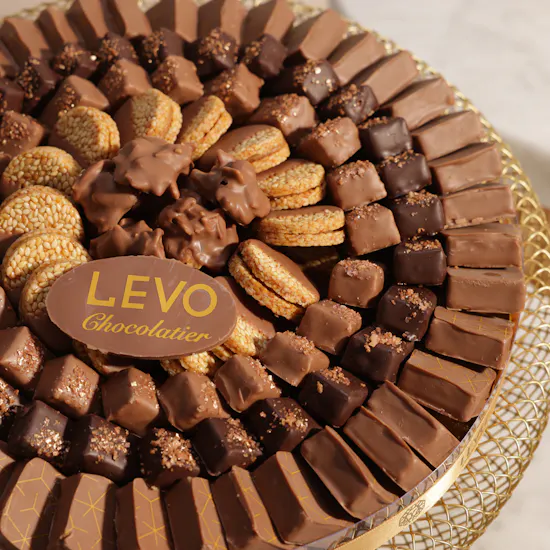 Levo Golden Chocolates Tray | Gentle Aura Flower Vase