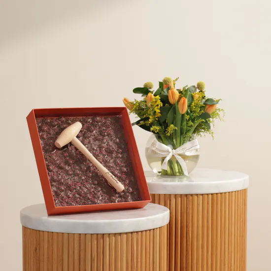 Patchi Chocolate Bar And Hammer Box | Funny Flowers Vase