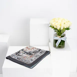 Jude Dora Scarf | White Rose 