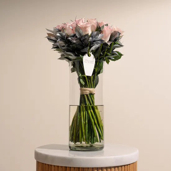 Light Pink Roses Vase