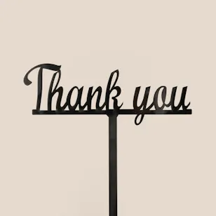 Floward Thank You Topper | Black Floward Thank You Topper | Black