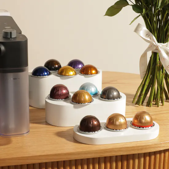 Nespresso White Vertuo Lattissima Coffee Machine with Capsules | Happiness Flowers Bouquet